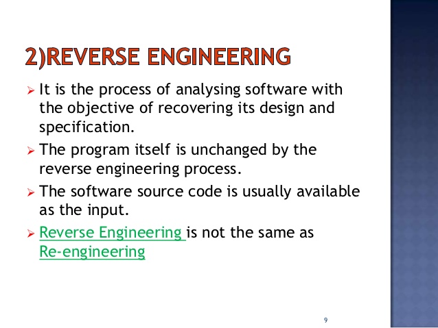 Software Reverse Engineering Process